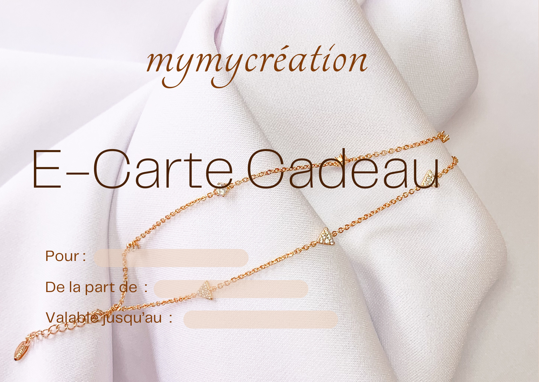 Carte cadeau -  Mymycréation 