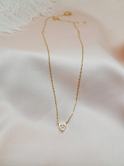Collier + bracelet cœur -  Mymycréation 