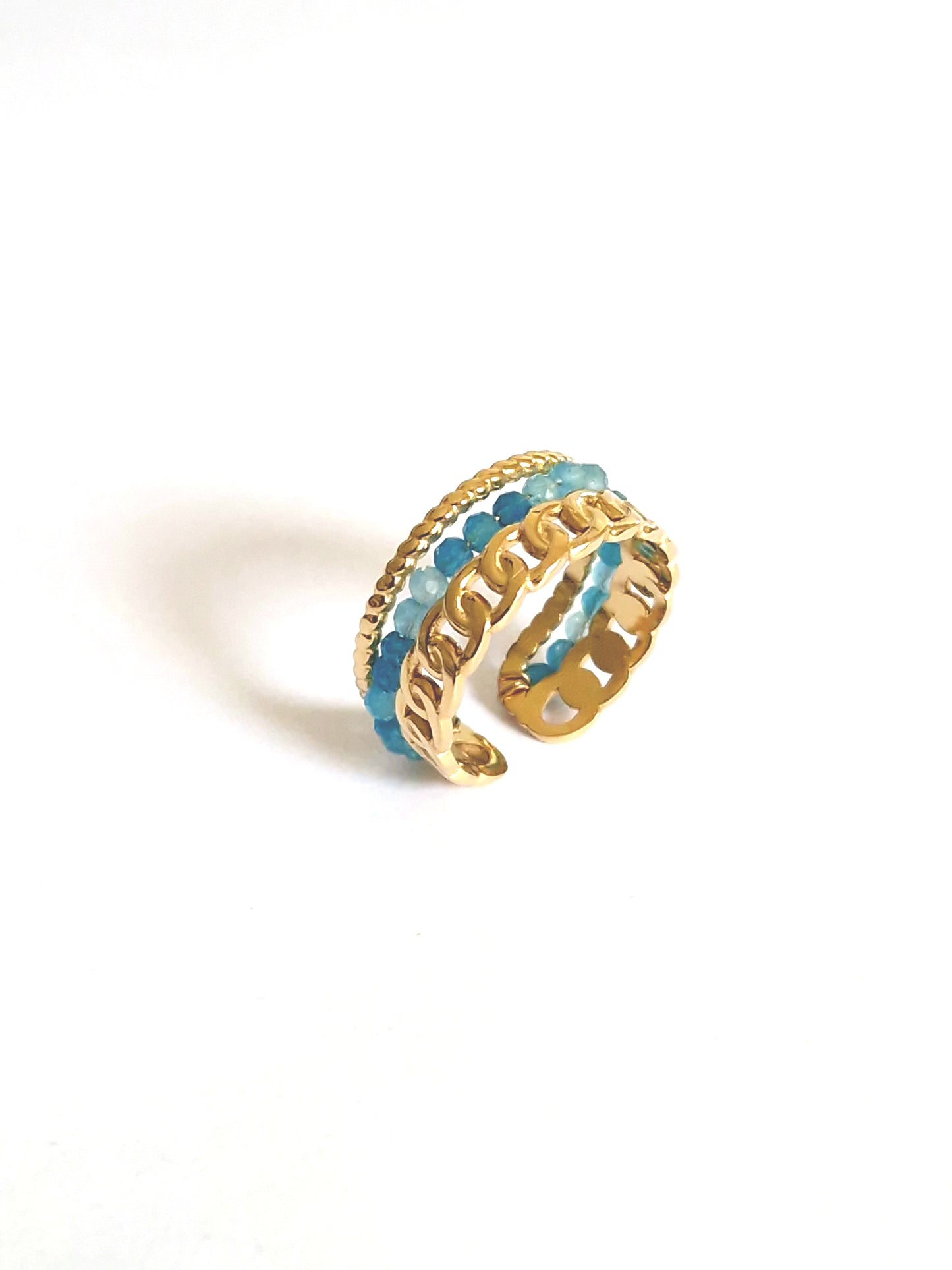 Blue pearl ring